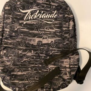 Black Graphic Trucks Men's Backpack